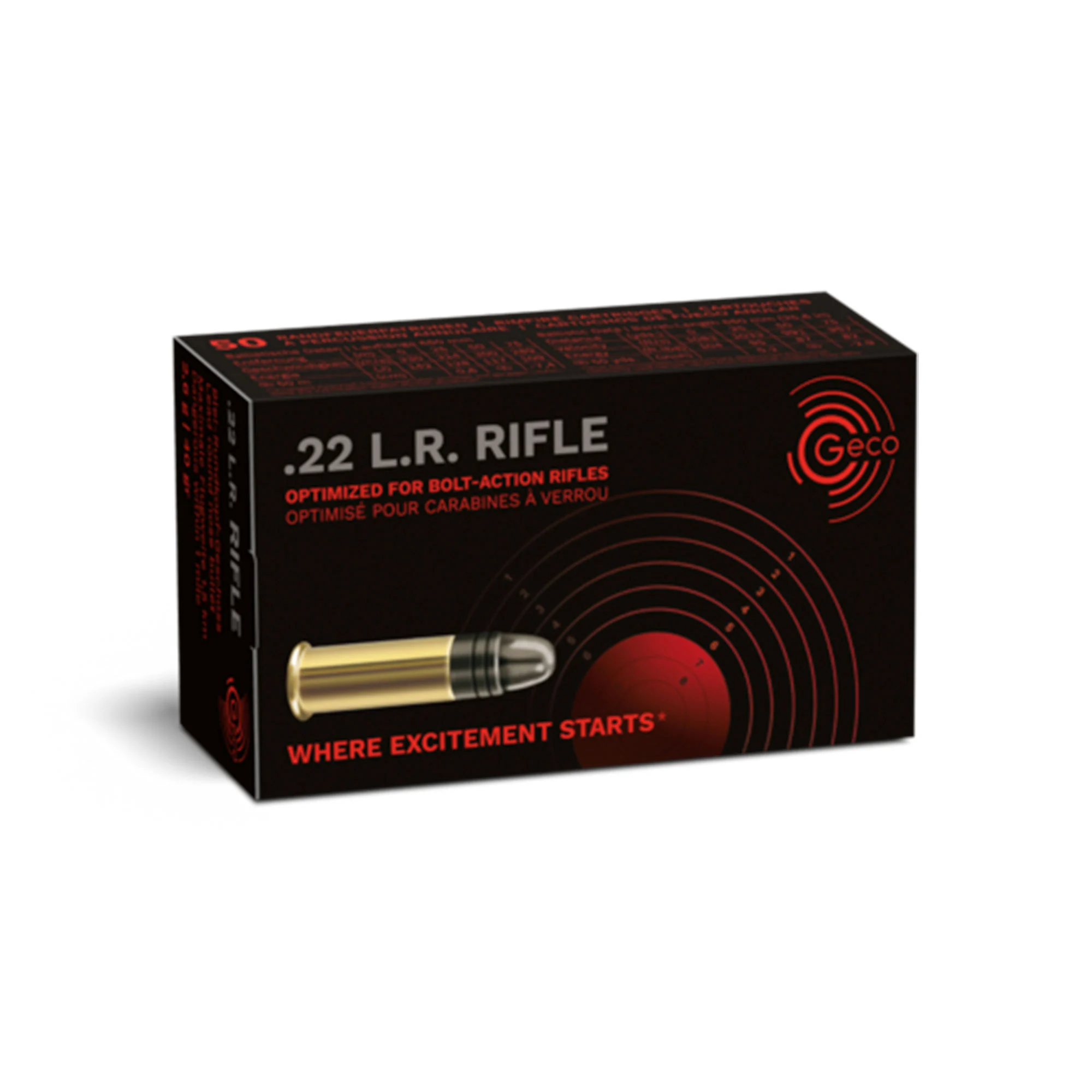 Geco Rifle cartuș, 2.6 g : 40 gr, cal. .22LR - Strategic Defense